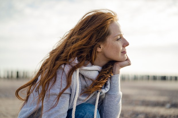 Woman thinking about life