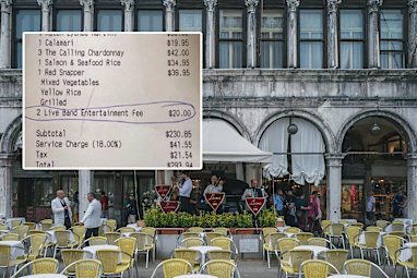 A fee for the live band