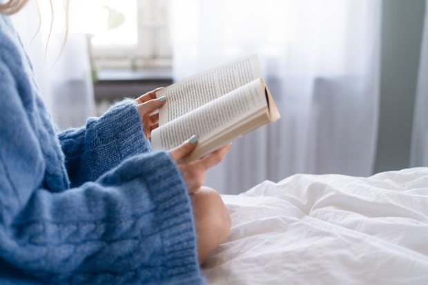 reading a book