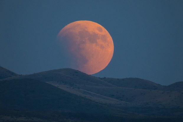 A blood moon pictured in Arizona