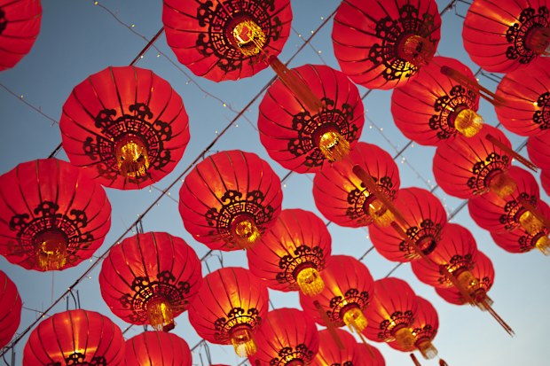 Asian lanterns during a religiuos festival.