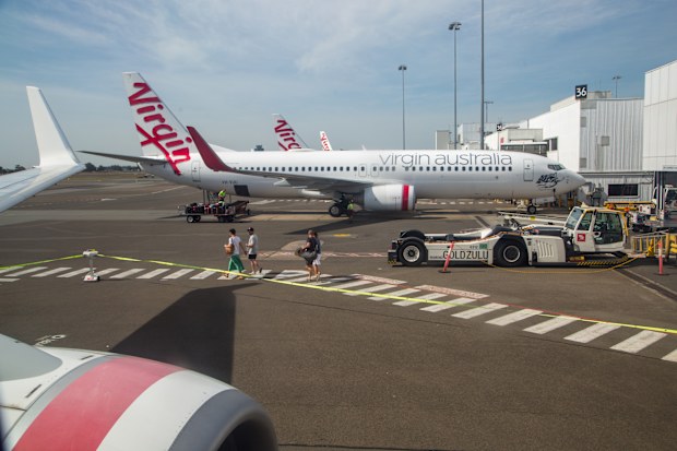 Aircraft at Kingsford Smith Airport in Sydney, the busiest airport in Australia.