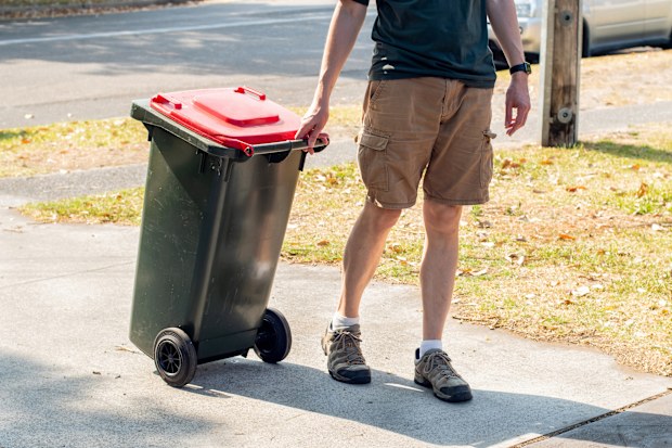 Garbage bin trash stock