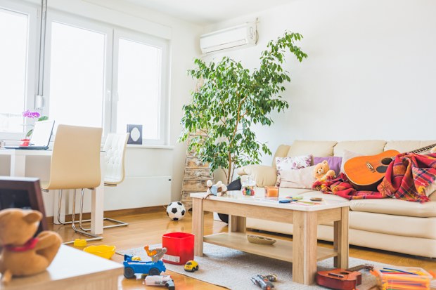 Messy living room