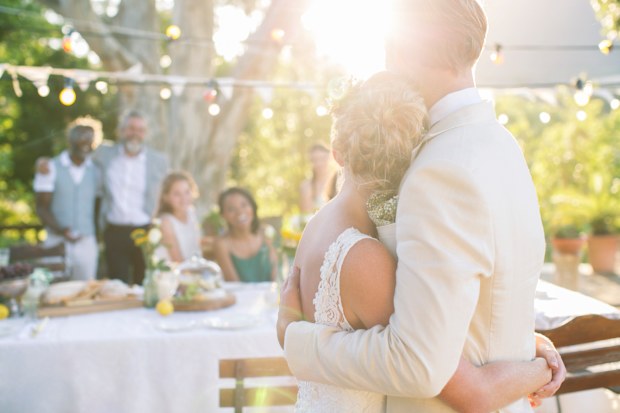Couple at their reception