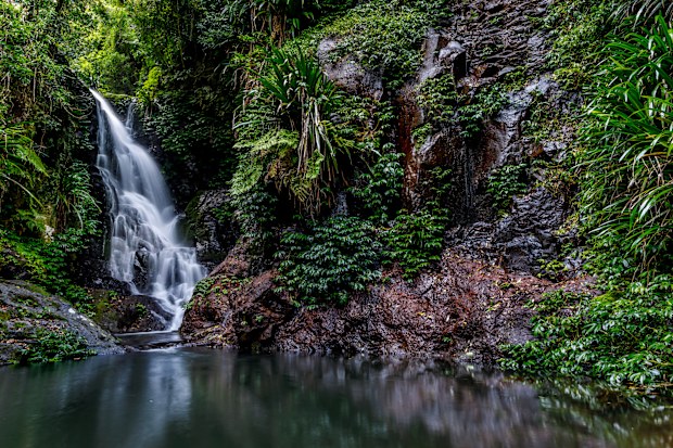 Elabana Falls in Lamington National Park in South-East Queensland Australia