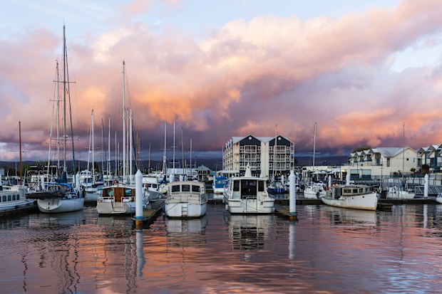 sailing boats at dusk at Launceston Tasmania, Australia