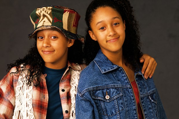 Tia, left, and Tamera Mowry in the '90s sitcom Sister Sister