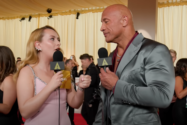 Amelia Dimoldenberg and Dwayne Johnson