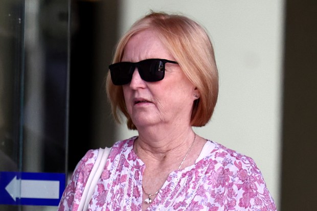 Maree Mavis Crabtree is seen attending her murder trial at the Supreme Court in Brisbane, Wednesday, April 8, 2026.