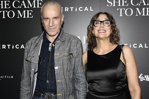 Rebecca Miller, right, and husband Daniel Day-Lewis attend a special screening of She Came to Me at Metrograph, Oct. 3, 2023, in New York. 