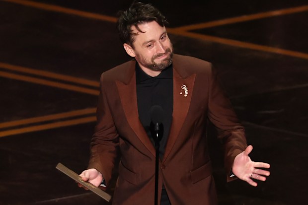 Kieran Culkin jokes about Sean Penn being absent when he won the Oscar for Best Supporting Actor on March 15, 2026. 