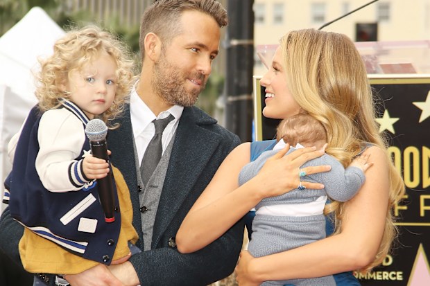 Blake Lively, Ryan Reynolds, daughters, James, Inez, Hollywood Walk of Fame