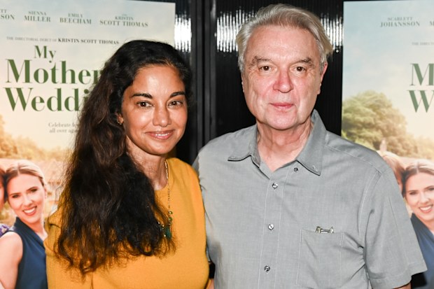 Mala Gaonkar, David Byrne at "My Mother's Wedding" Special Screening at NeueHouse Cinema on August 05, 2025 in New York, New York. (Photo by Steve Eichner/Variety via Getty Images)