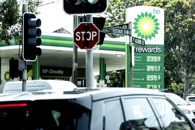 Petrol prices showing BP petrol station in Clovelly 16th March 2026.