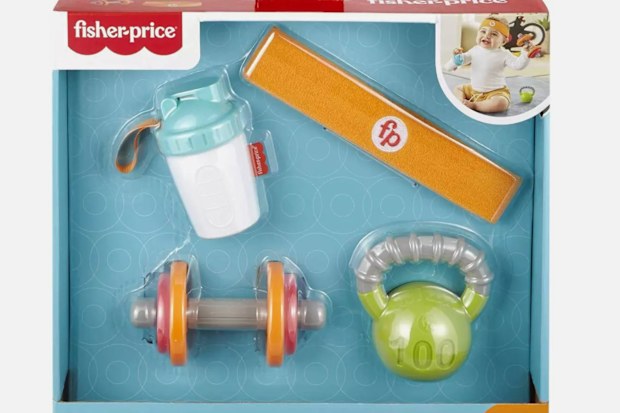 Product Safety Australia issued the notice for the set after it was found the grey caps on the ends of the dumbbell toy could come off.