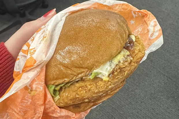 Hungry Jack's chicken parmi burger