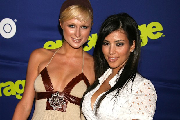 Paris Hilton and Kim Kardashian attend the Entourage Los Angeles Premiere in 2006.