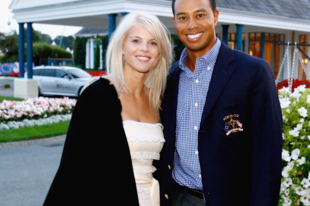 Tiger Woods of USA poses with his ex- wife Elin Nordegren at The Welcome Dinner after the first official practice day of the 2006 Ryder Cup at The K Club on September 19, 2006 in Straffan, Co. Kildare, Ireland.  