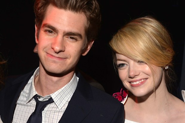 Andrew Garfield and Emma Stone attend the afterparty for the Los Angeles premiere of The Amazing Spider-man -n 2012.