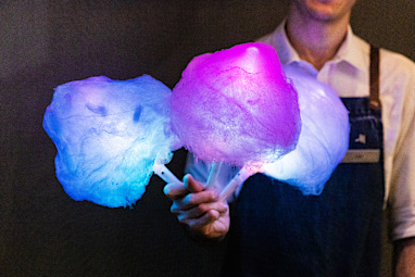 Glowing fairy floss