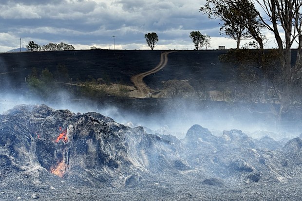 A family have been left "at breaking point" after their farm was devastated by a bushfire for the second time.Dairy farmers and parents of three Richelle and Bryon Jackson's property was wrecked  in the Black Summer bushfires of 2019-20.