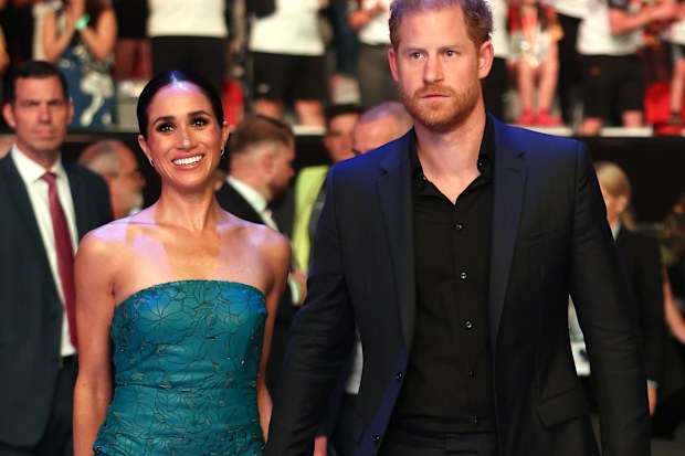 Prince Harry, Duke of Sussex, and Meghan, Duchess of Sussex attend the closing ceremony of the Invictus Games Düsseldorf 2023 at Merkur Spiel-Arena on September 16, 2023 in Duesseldorf, Germany. (Photo by Chris Jackson/Getty Images for the Invictus Games Foundation)