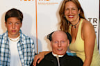 Christopher Reeve, his wife Dana and son Will during the 2004 Tribeca Film Festival May 7, 2004 in New York City.  