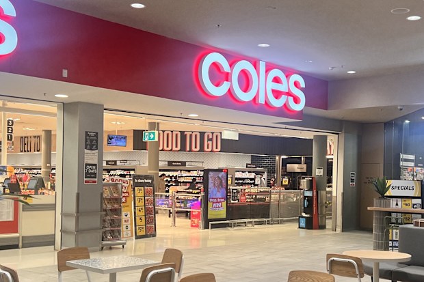 supermarket sign coles blueberries shortage 