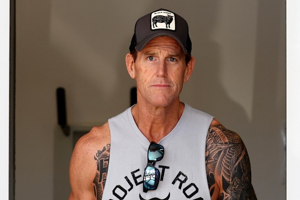 Ben Roberts-Smith outside a police station in New South Wales, Monday, April 20, 2026.