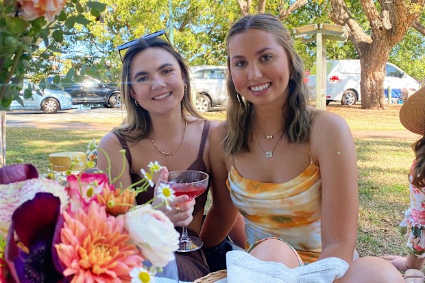 Teen cancer patient Molly Dawson with friends after going into remission.