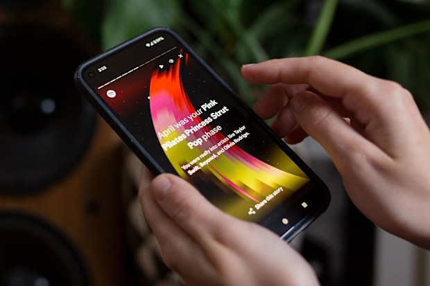 Spotify Wrapped 2024's listener 'phase' appears on a phone screen