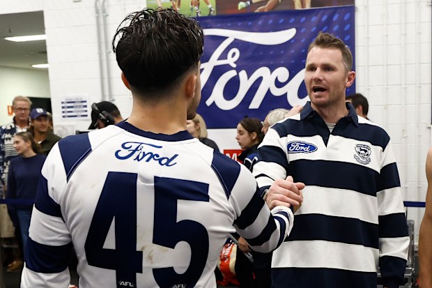 Dangerfield was all smiles post match.
