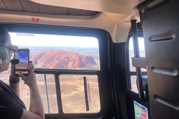 Uluru from helicopter