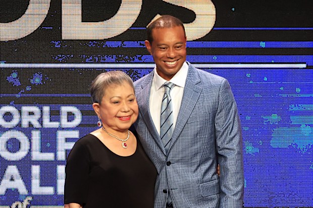 Tiger Woods and his mother Kultida Woods 