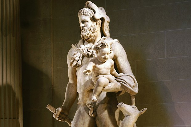 A statue of Heracles from the Louvre Museum, Paris.