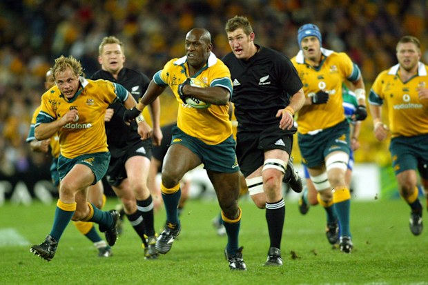 Wendell Sailor, pictured in 2003 during a Bledisloe Cup Test against the All Blacks.