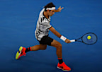 Roger Federer. Rafael Nadal vs Roger Federer during the men's finals at the Rod Laver Arena. Day 14 of the Australian Open tennis tournament in Melbourne, on Sunday 29 January 2017. Photo: Alex Ellinghausen