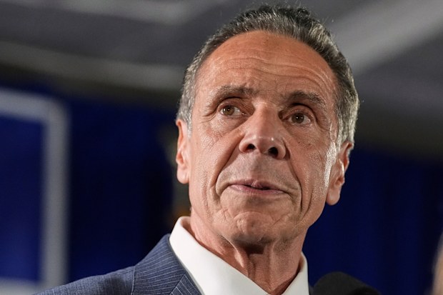 Mayoral candidate Andrew Cuomo speaks to supporters during a Democratic primary watch party.