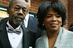 NASHVILLE, TN - MAY 2:  Vernon Winfrey and daughter Oprah Winfrey arrive at the opening of Charlie's War at the Nashville Film Festival at the Green Hills Regal Cinema May 2, 2003, in Nashville, Tennessee.  (Photo by Adriane Jaeckle/Getty Images)