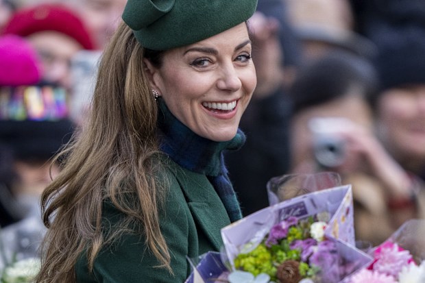 Catherine, Princess of Wales attends the Christmas Morning Service at St Mary Magdalene Church on December 25, 2024 in Sandringham, Norfolk. 