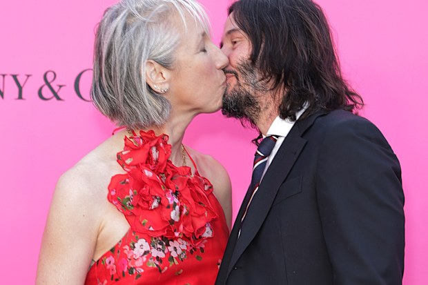 LOS ANGELES, CALIFORNIA - APRIL 15: (L-R) Alexandra Grant and Keanu Reeves attend the MOCA Gala 2023 at The Geffen Contemporary at MOCA on April 15, 2023 in Los Angeles, California. (Photo by Momodu Mansaray/WireImage)