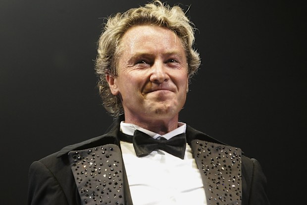 Michael Flatley and his Lord Of The Dance company perform 'Celtic Tiger', about the history of the Irish people, at Wembley Arena on April 18, 2006 in London, England.