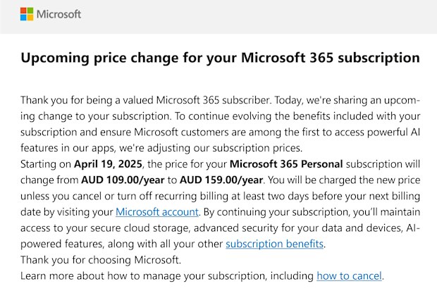Microsoft Australia is facing court action for allegedly misleading 2.7 million Australians into buying a more expensive subscription plan that includes its AI bot Copilot.