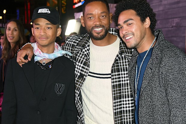 Jaden Smith, Will Smith, and Trey Smith 