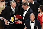 <p>Producer of the film, Josh Horowitz proudly held the Oscar in his hand as he gave a moving speech with the cast and crew surrounding him.</p><p>But, unbeknownst to Horowitz, chaos began to unfold behind him.</p><p>Academy officials ran out from backstage and looked at the envelop held by the presenters while the <em>La La Land </em>cast and crew looked on with confusion.</p><p>It wasn't long﻿ before Horowitz was interrupted and asked to clear something up.</p>