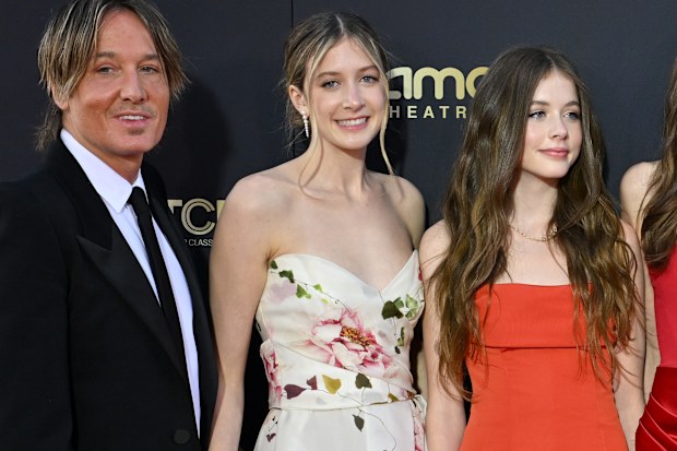 Keith Urban, Sunday Rose Kidman Urban, Faith Margaret Kidman Urban, Sybella Hawley, Nicole Kidman, and Antonia Kidman attend the 49th AFI Life Achievement Award Gala Tribute Celebrating Nicole Kidman at Dolby Theatre on April 27, 2024 in Hollywood, California
