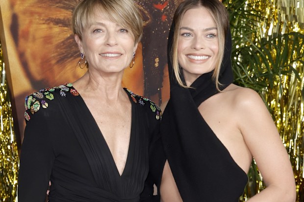Sarie Kessler and Margot Robbie attend the Global Premiere Screening of "Babylon" at Academy Museum of Motion Pictures on December 15, 2022 in Los Angeles, California. (Photo by Frazer Harrison/Getty Images)