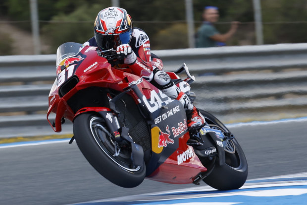 Pedro Acosta rides for GasGas Racing in MotoGP.