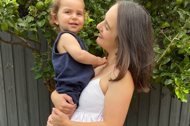 Nikolina Kharoufeh and her son Noah. 